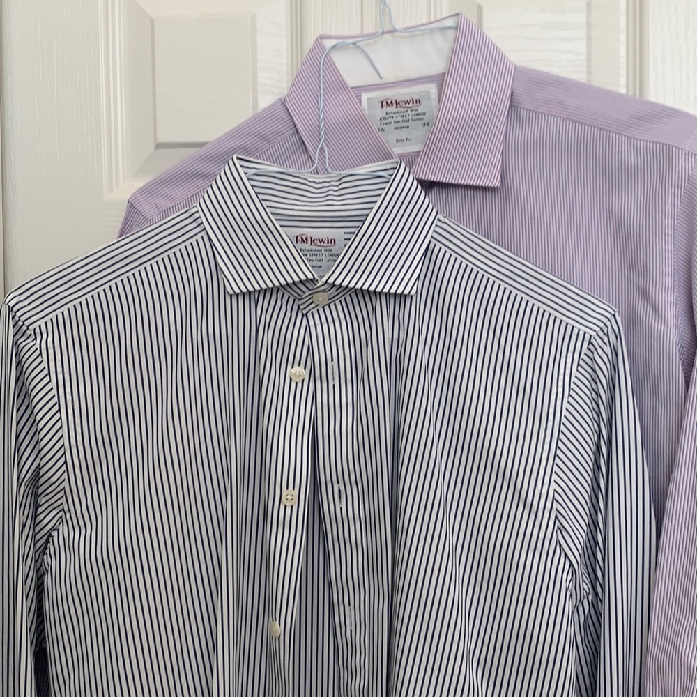 T.M Lewin Men’s Dress shirts with French Cuff and Spread Collar.